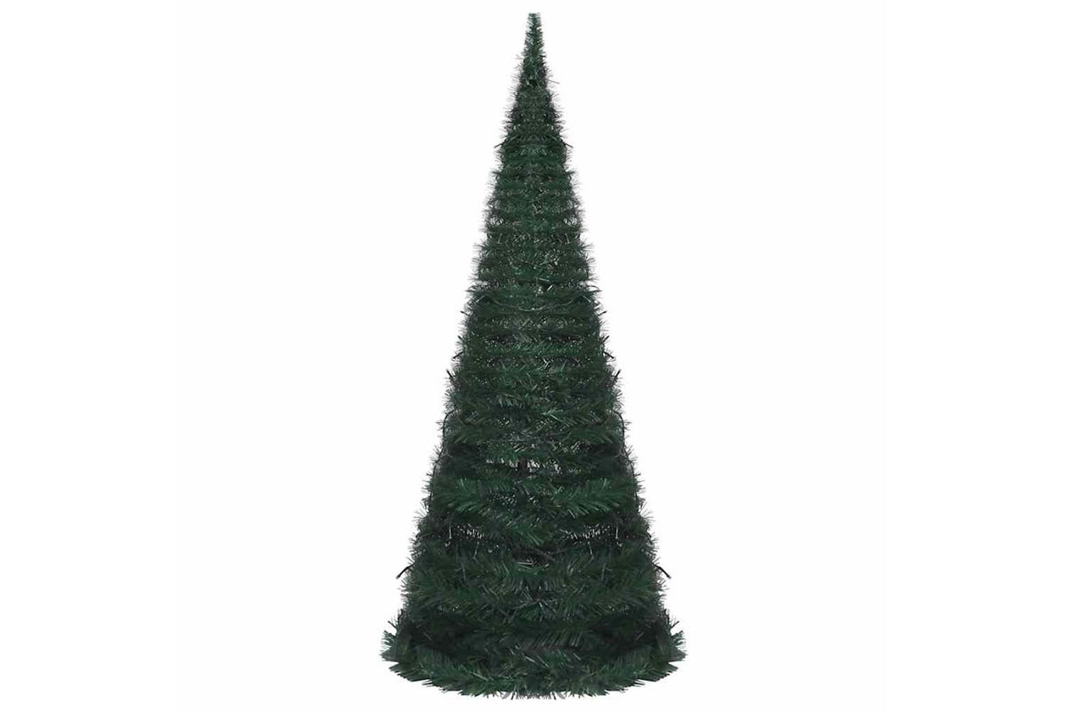 Vidaxl Pop-up String Artificial Pre-lit Christmas Tree Green 210 Cm-6