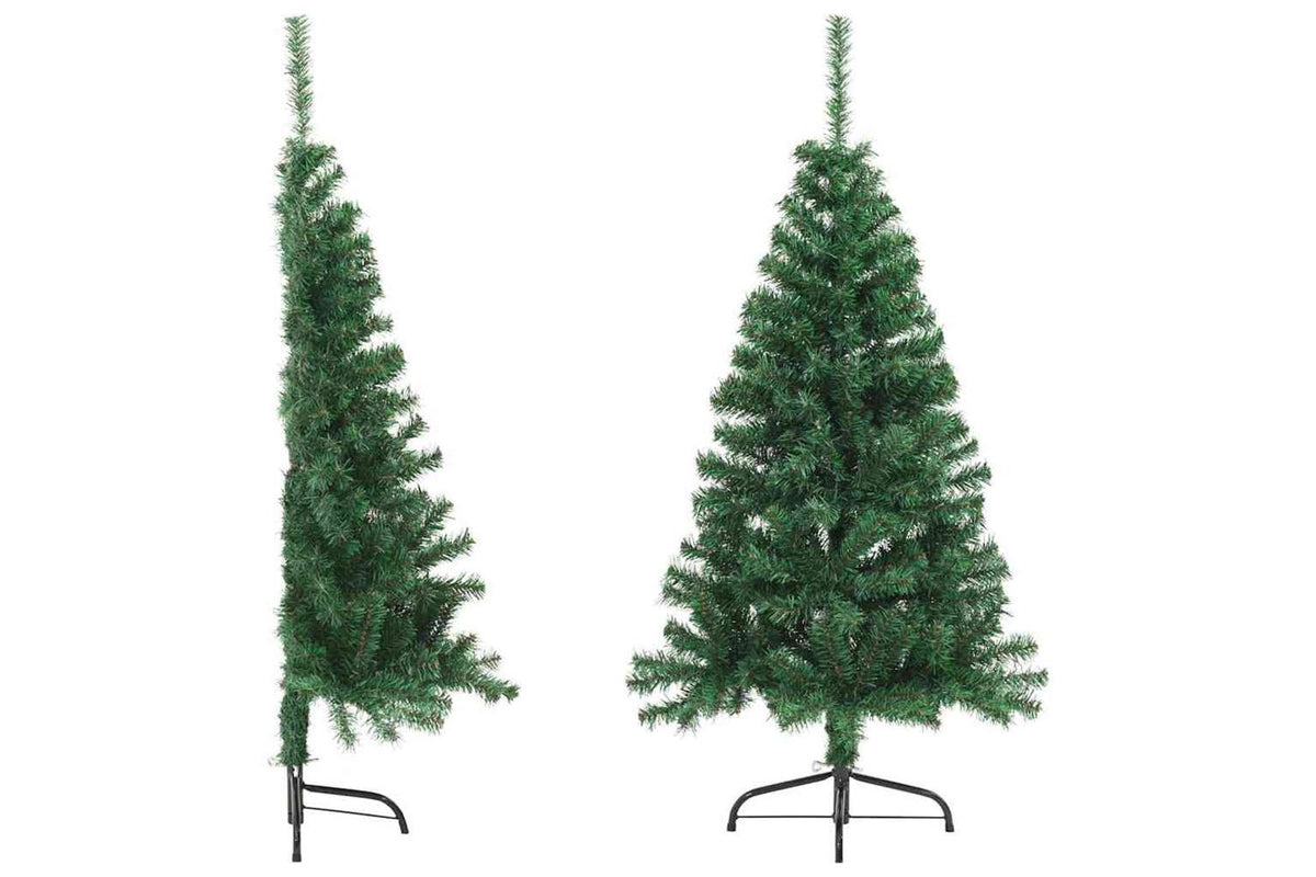 Vidaxl Artificial Half Christmas Tree With Stand Green 120 Cm Pvc-4
