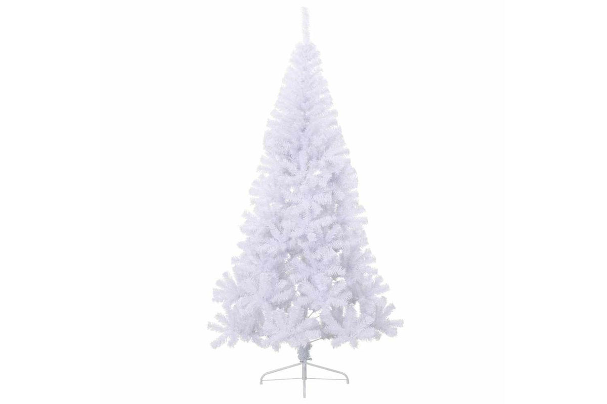 Vidaxl Artificial Half Christmas Tree With Stand White 210 Cm Pvc-3