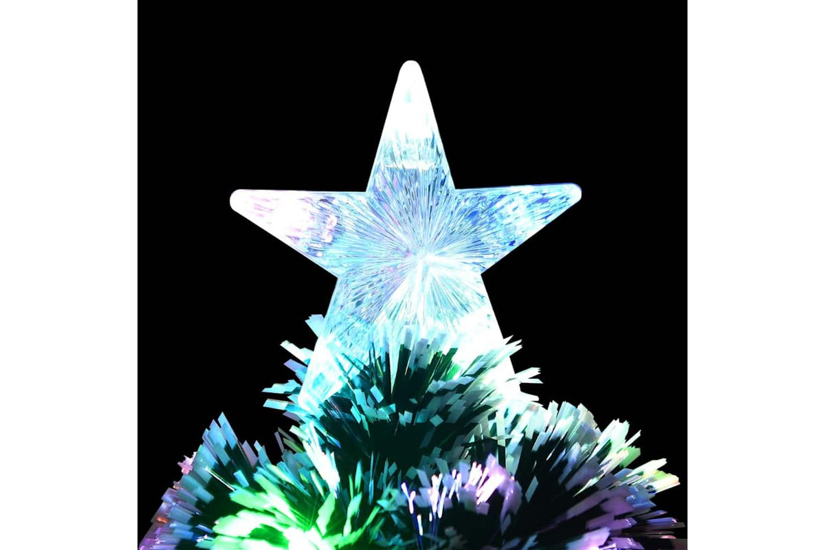 Vidaxl Pre-lit Christmas Tree Green And White 64 Cm Fibre Optic-4