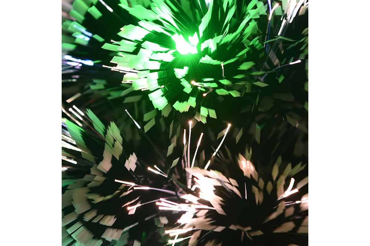 Vidaxl Pre-lit Christmas Tree Green And White 64 Cm Fibre Optic-6