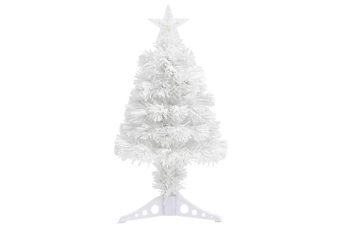 Vidaxl Artificial Pre-lit Christmas Tree White 64 Cm Fibre Optic