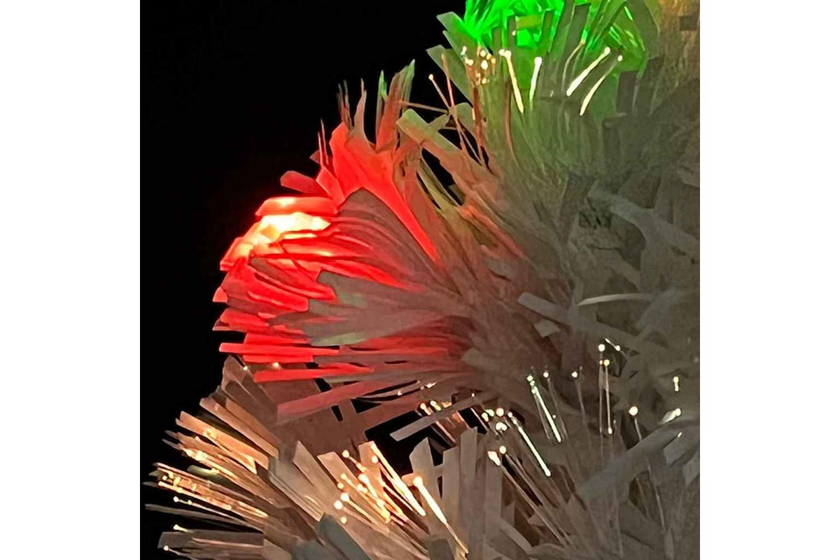 Vidaxl Artificial Pre-lit Christmas Tree White 64 Cm Fibre Optic-6