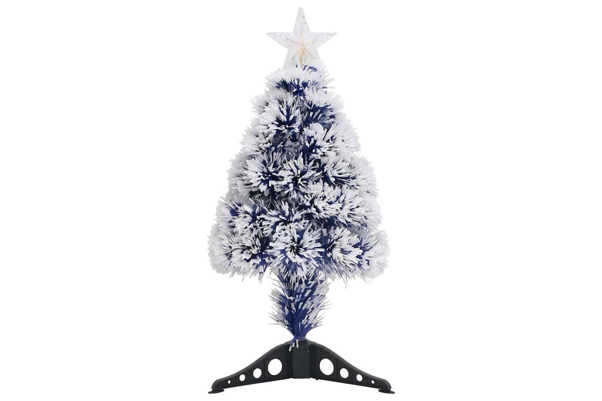 Vidaxl Artificial Pre-lit Christmas Tree Whiteblue 64 Cm Fibre Optic