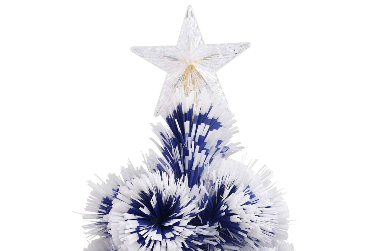 Vidaxl Artificial Pre-lit Christmas Tree Whiteblue 64 Cm Fibre Optic-5