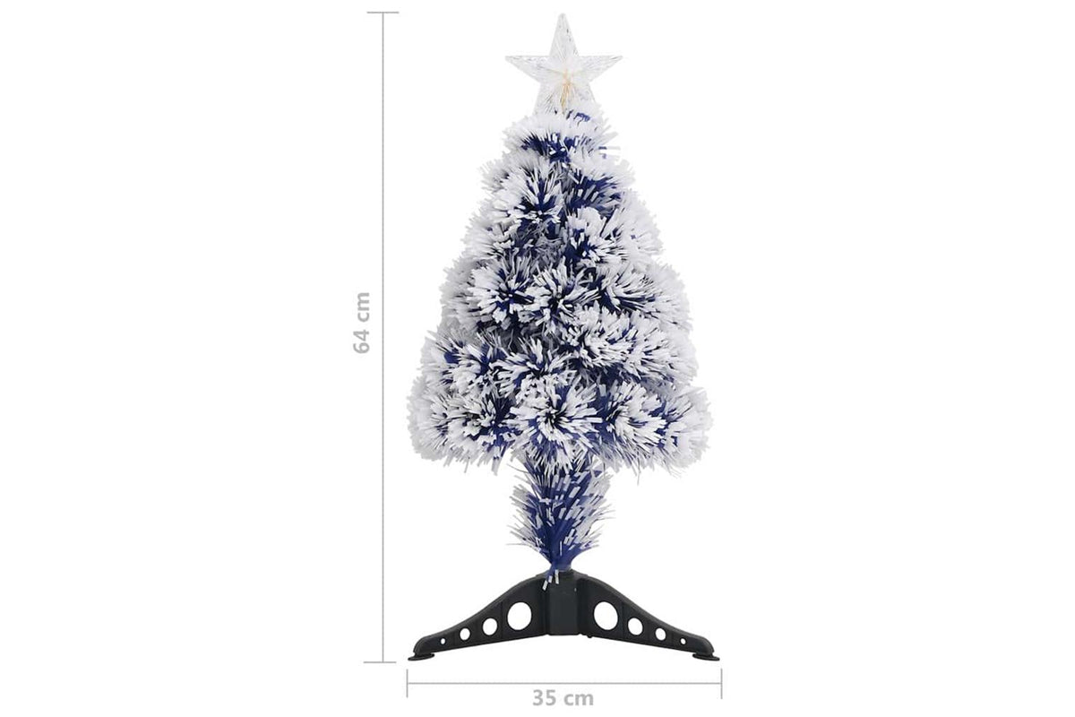 Vidaxl Artificial Pre-lit Christmas Tree Whiteblue 64 Cm Fibre Optic-8