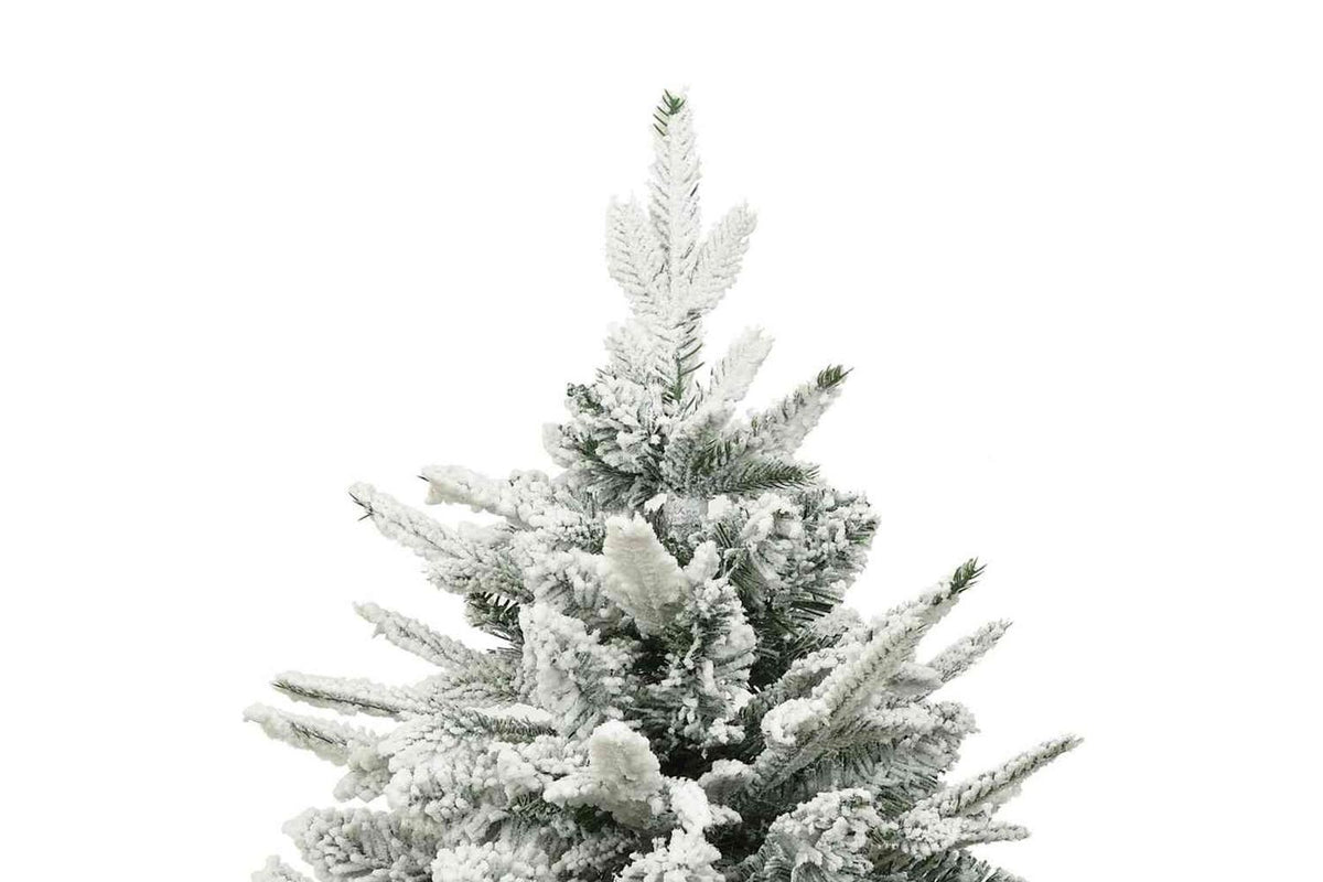 Vidaxl Artificial Christmas Tree With Flocked Snow Green 150 Cm Pvc-3