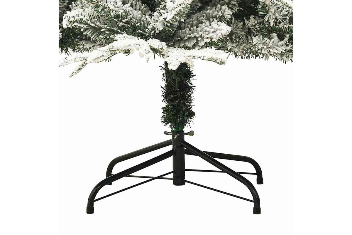 Vidaxl Artificial Christmas Tree With Flocked Snow Green 150 Cm Pvc-5