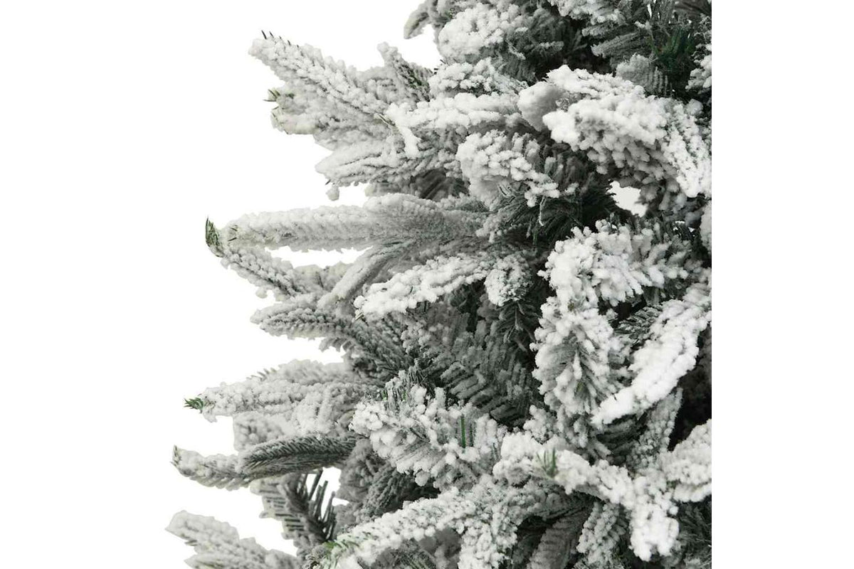 Vidaxl Artificial Christmas Tree With Flocked Snow Green 240 Cm Pvc-4