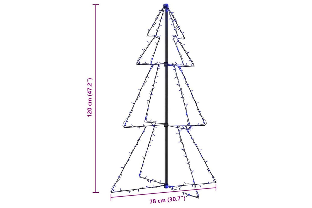 Vidaxl Christmas Cone Tree 160 Leds Indoor And Outdoor 78x120 Cm-8