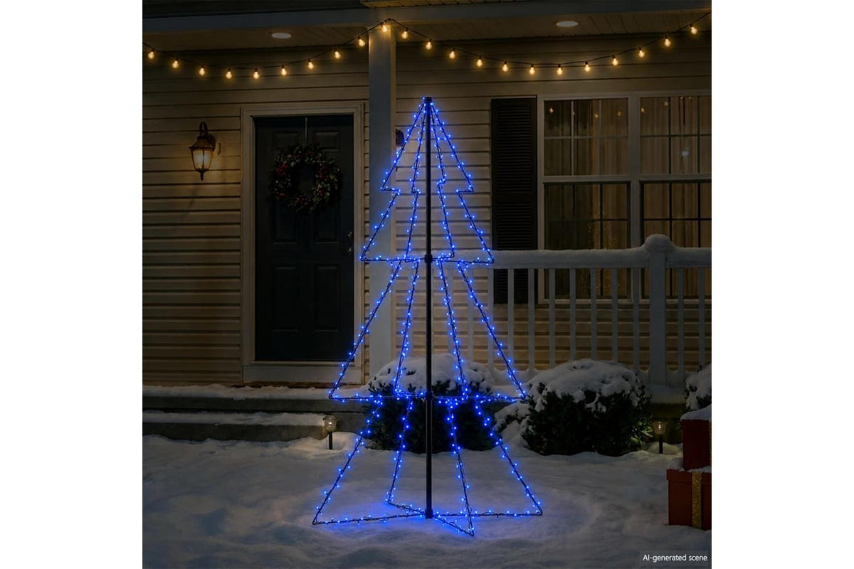 Vidaxl Christmas Cone Tree 200 Leds Indoor And Outdoor 98x150 Cm-3