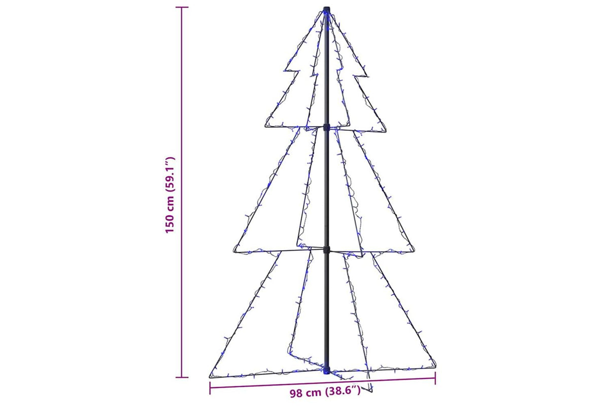 Vidaxl Christmas Cone Tree 200 Leds Indoor And Outdoor 98x150 Cm-8