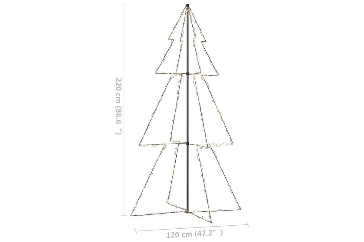 Vidaxl Christmas Cone Tree 300 Leds Indoor And Outdoor 120x220 Cm-8