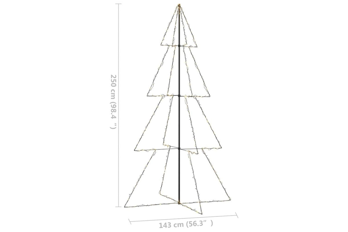 Vidaxl Christmas Cone Tree 360 Leds Indoor And Outdoor 143x250 Cm-8
