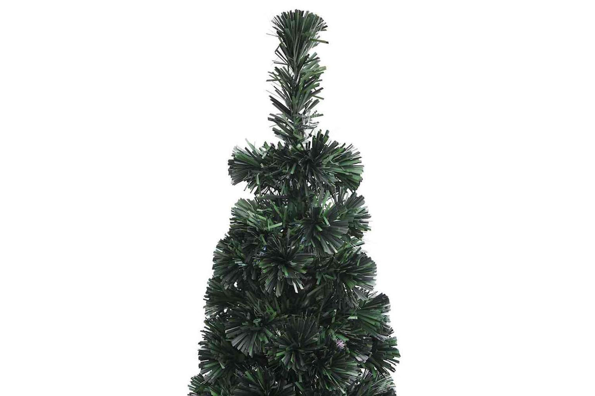 Vidaxl Artificial Slim Christmas Tree With Stand 210 Cm Fibre Optic-6