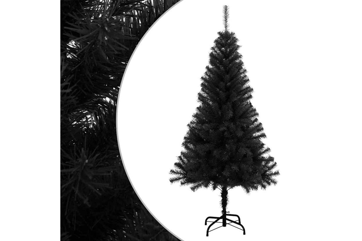 Vidaxl Artificial Christmas Tree With Stand Black 120 Cm Pvc-2