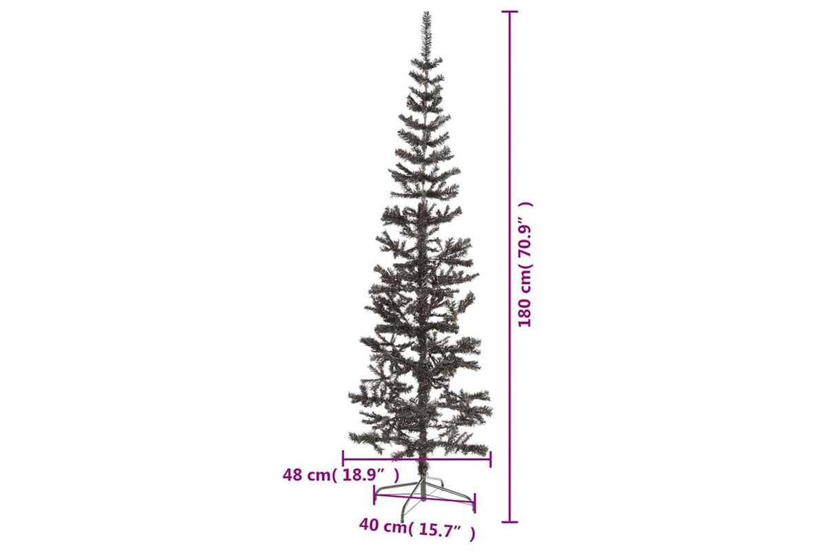 Vidaxl Slim Christmas Tree Black 180 Cm-7