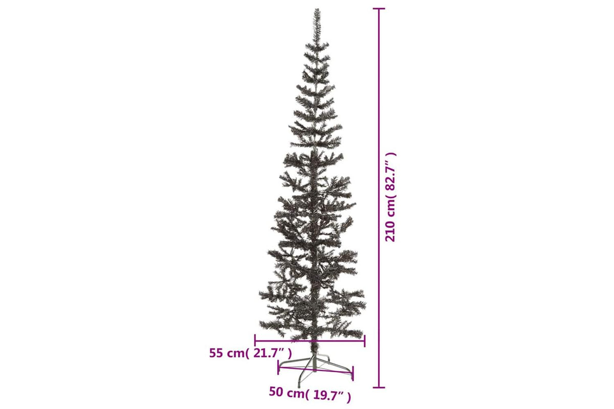 Vidaxl Slim Christmas Tree Black 210 Cm-7