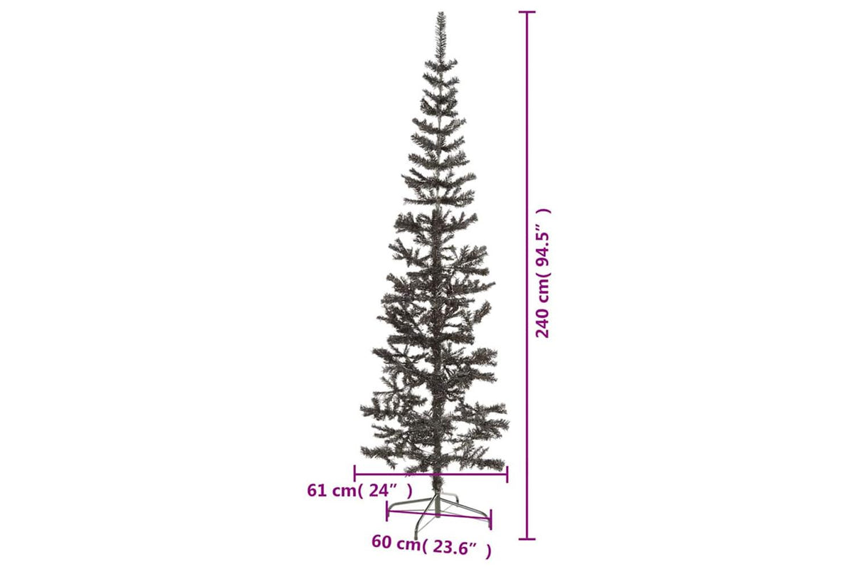 Vidaxl Slim Christmas Tree Black 240 Cm-7