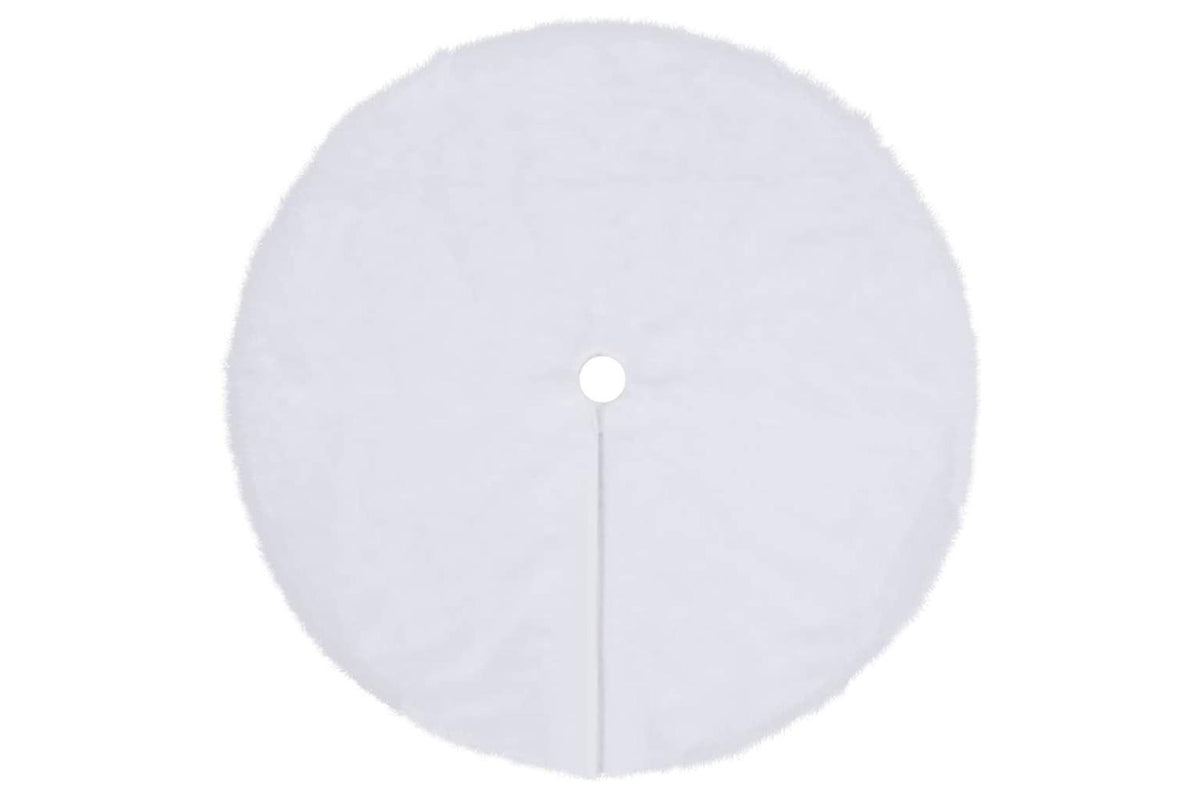 Vidaxl Christmas Tree Skirt White 150 Cm Faux Fur