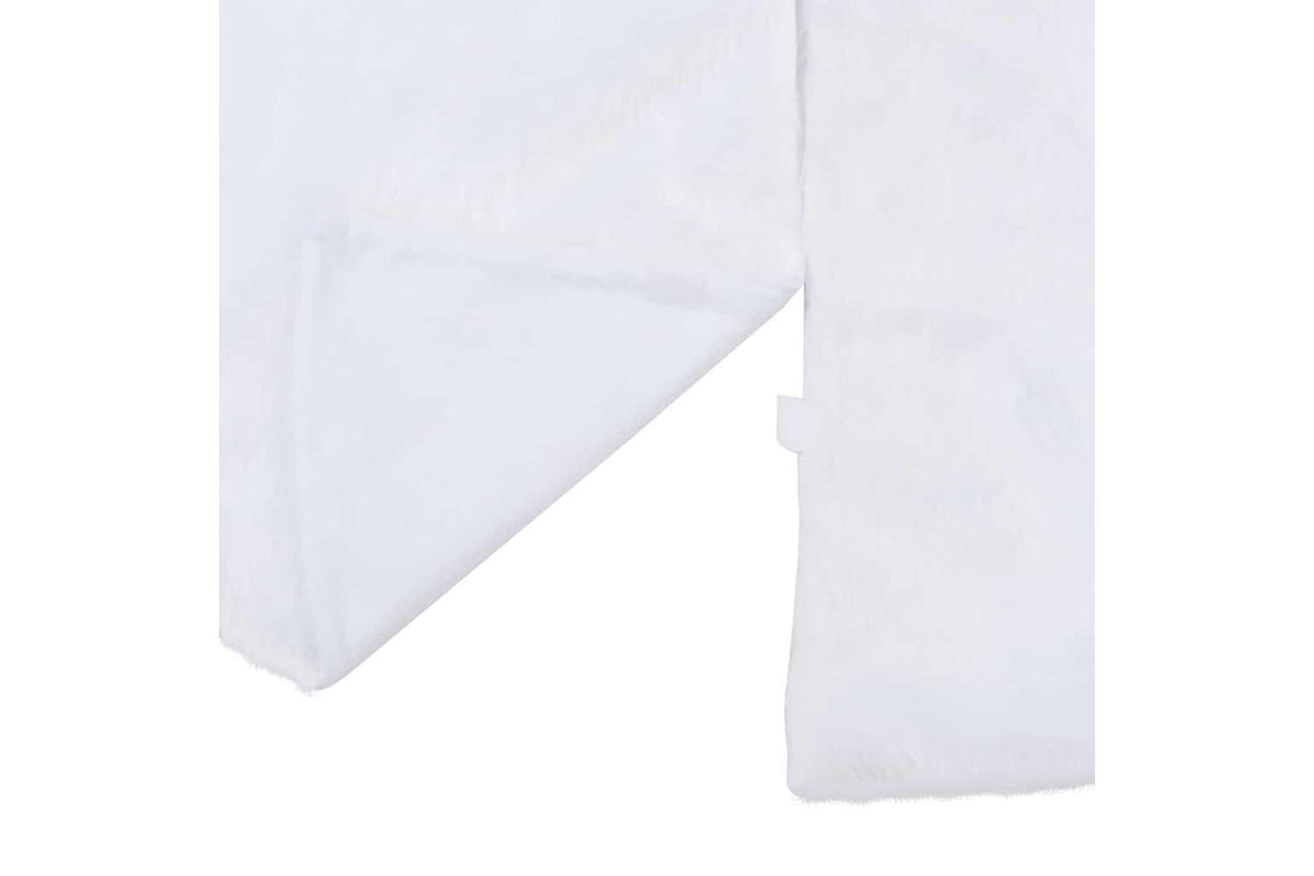 Vidaxl Christmas Tree Skirt White 150 Cm Faux Fur-4