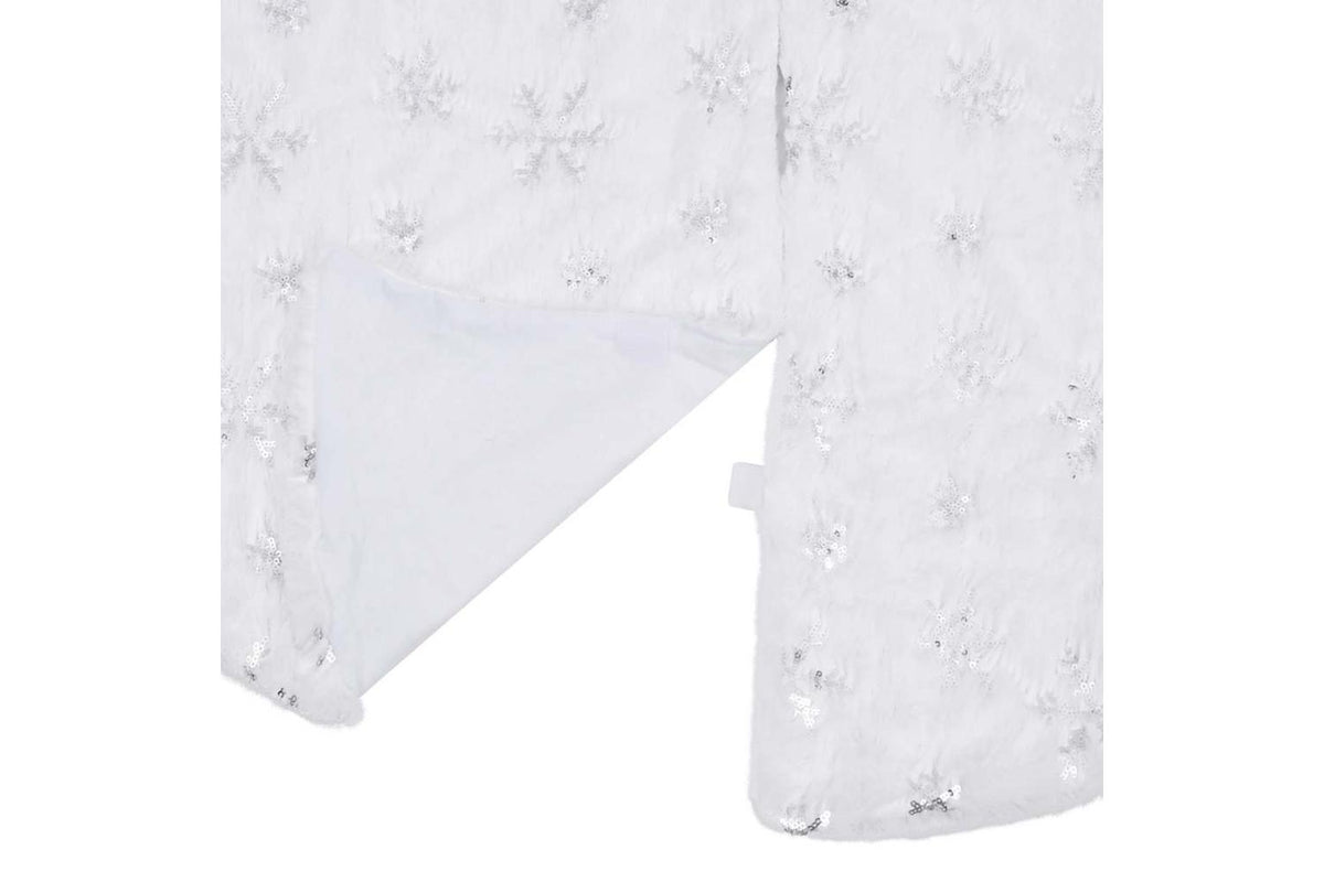 Vidaxl Luxury Christmas Tree Skirt White 150 Cm Faux Fur-4