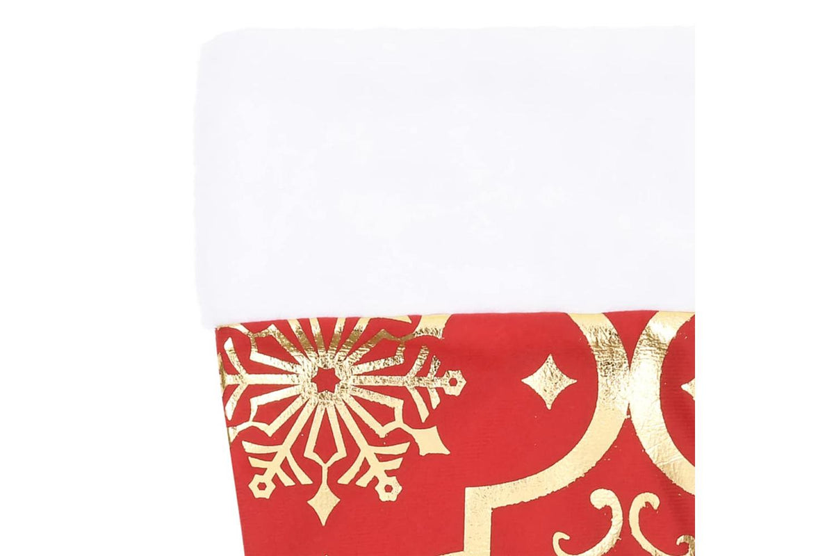 Vidaxl Luxury Christmas Tree Skirt With Sock Red 90 Cm Fabric-6