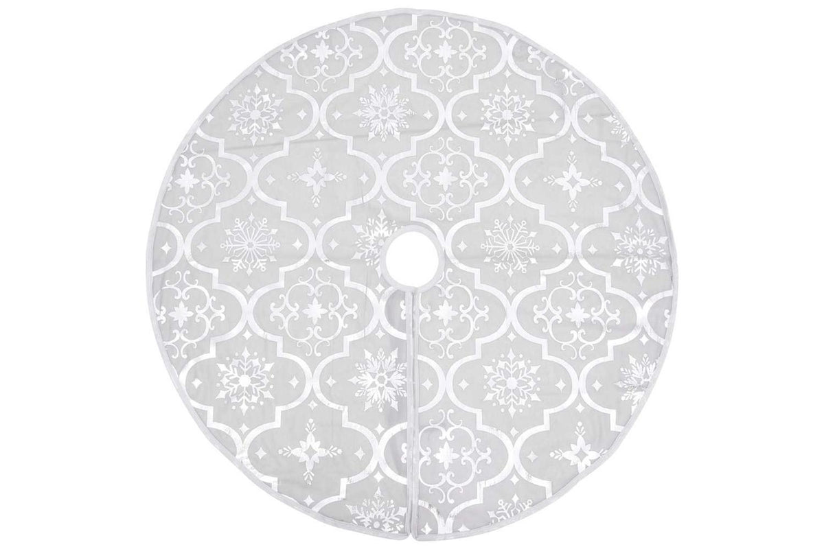 Vidaxl Luxury Christmas Tree Skirt With Sock White 90 Cm Fabric-3