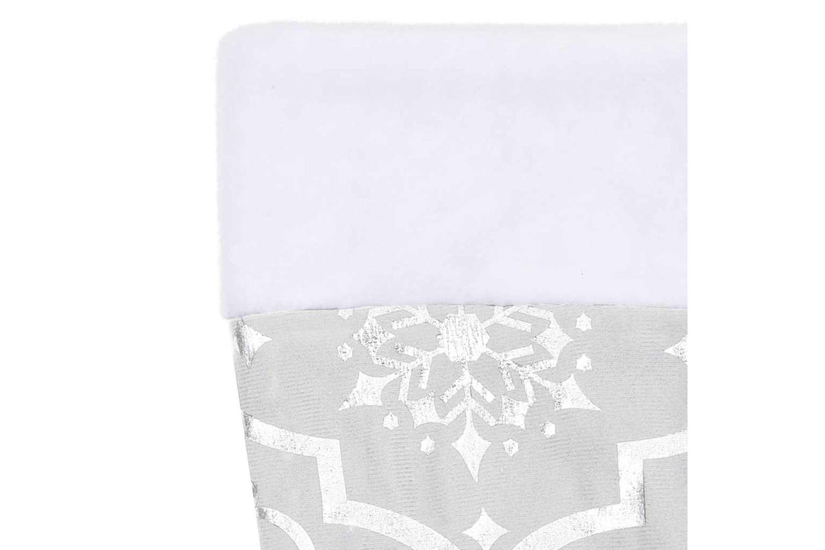Vidaxl Luxury Christmas Tree Skirt With Sock White 90 Cm Fabric-7