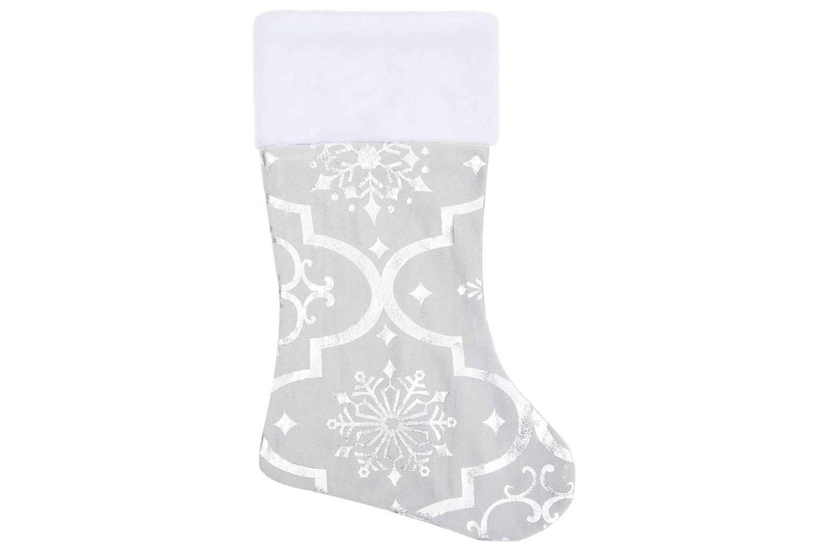 Vidaxl Luxury Christmas Tree Skirt With Sock White 150 Cm Fabric-4