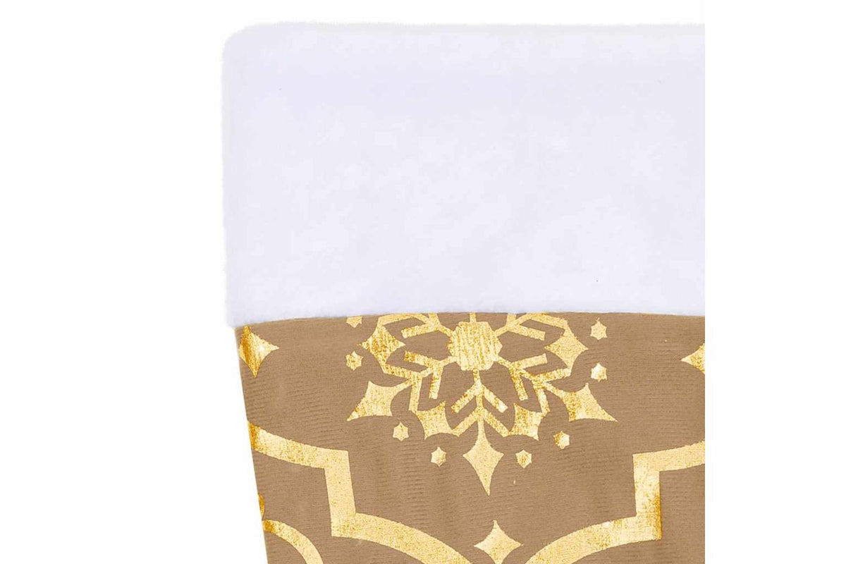 Vidaxl Luxury Christmas Tree Skirt With Sock Yellow 90 Cm Fabric-7