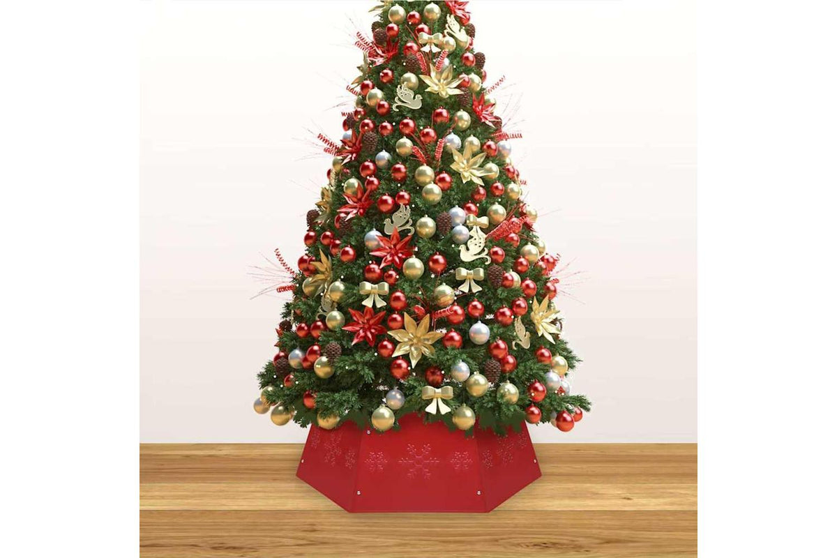 Vidaxl Christmas Tree Skirt Red 68x25 Cm-3