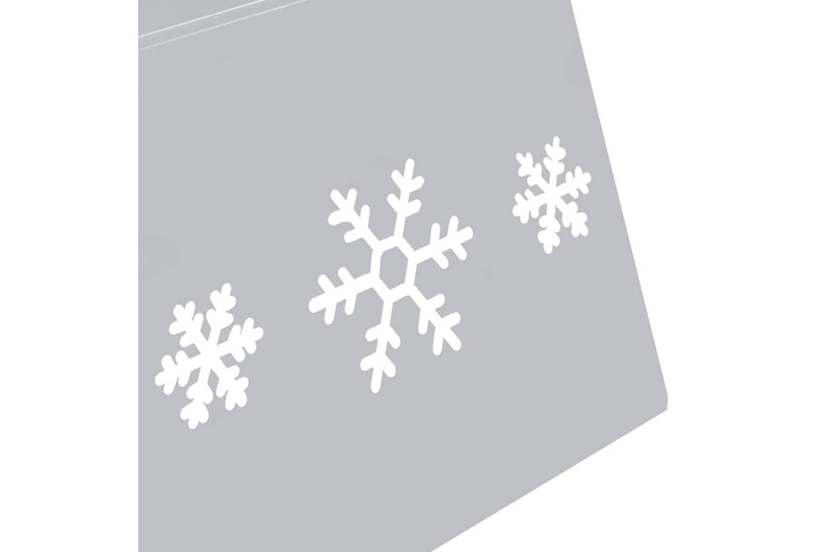 Vidaxl Christmas Tree Skirt Silver And White 68x25 Cm-6