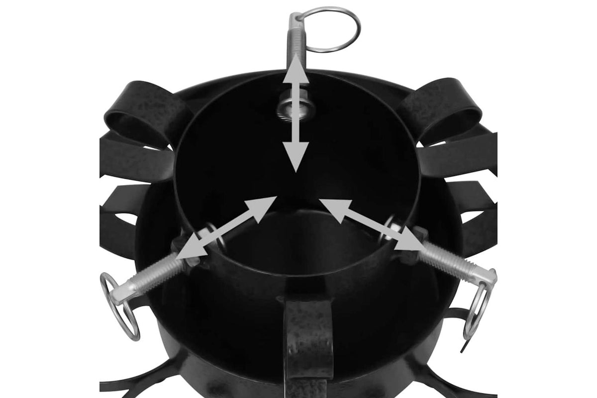 Vidaxl Christmas Tree Stand Black 29x29x155 Cm-5