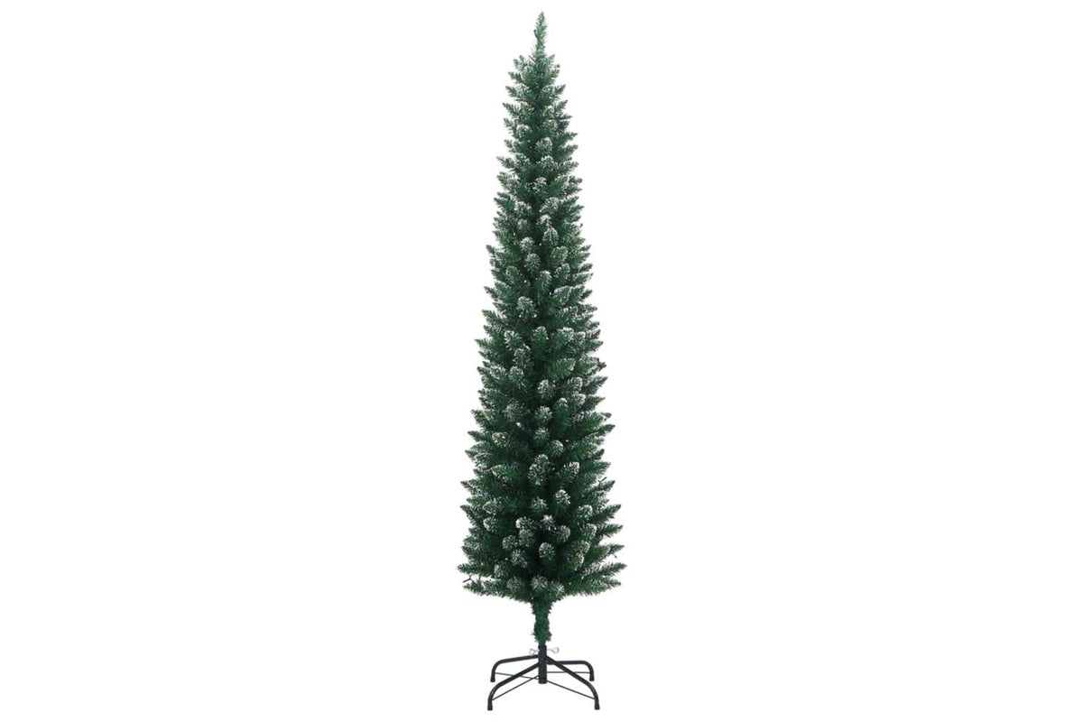 Vidaxl Artificial Slim Christmas Tree 150 Leds 120 Cm-3