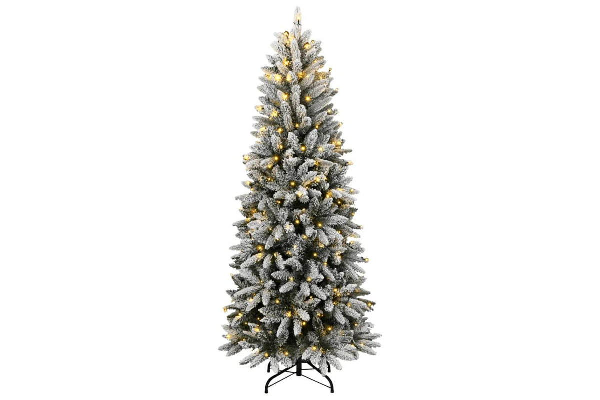 Vidaxl Artificial Christmas Tree 150 Leds And Flocked Snow 120 Cm-2