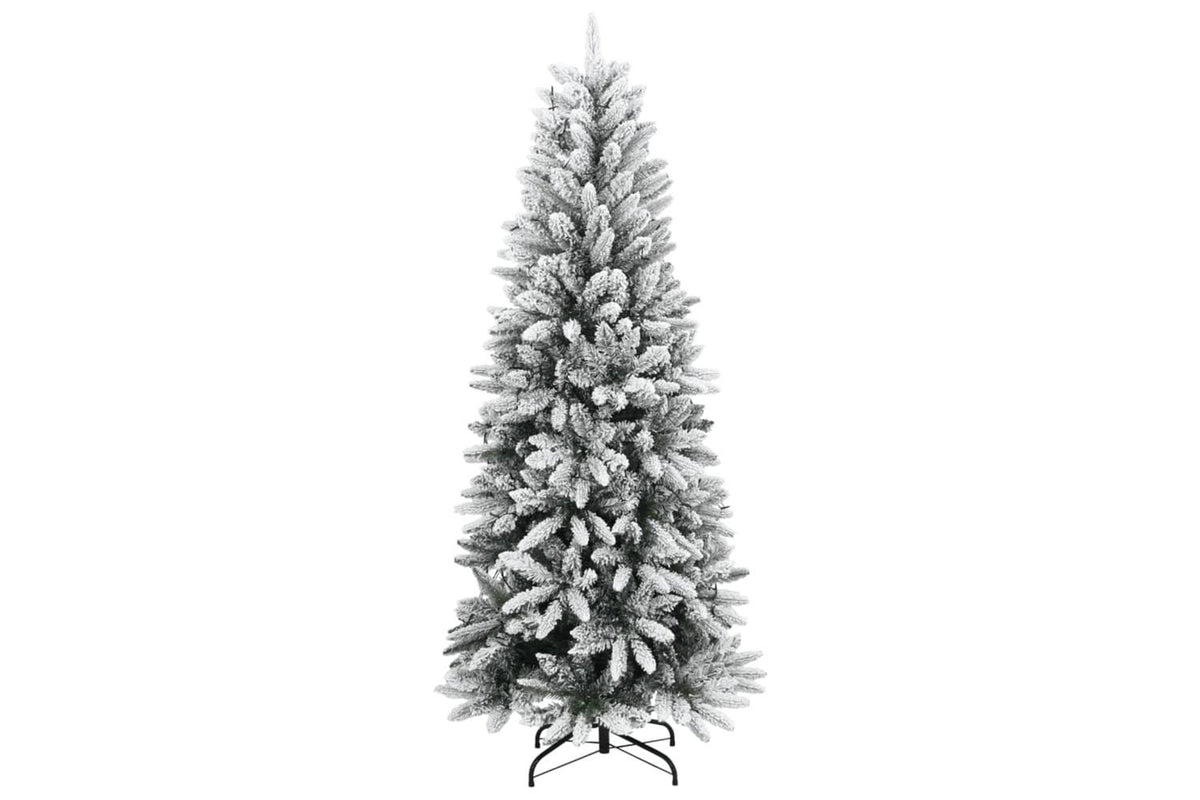 Vidaxl Artificial Christmas Tree 150 Leds And Flocked Snow 120 Cm-3