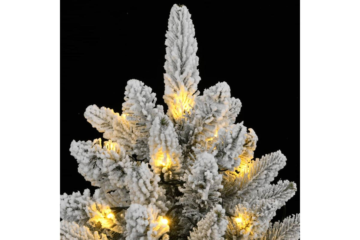 Vidaxl Artificial Christmas Tree 150 Leds And Flocked Snow 120 Cm-5