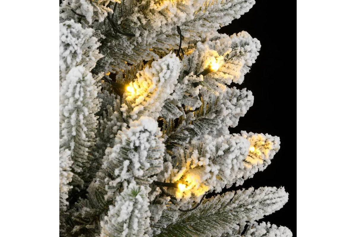 Vidaxl Artificial Christmas Tree 150 Leds And Flocked Snow 120 Cm-6