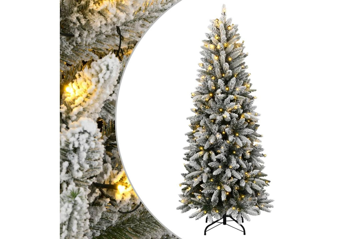 Vidaxl Artificial Christmas Tree 150 Leds And Flocked Snow 150 Cm