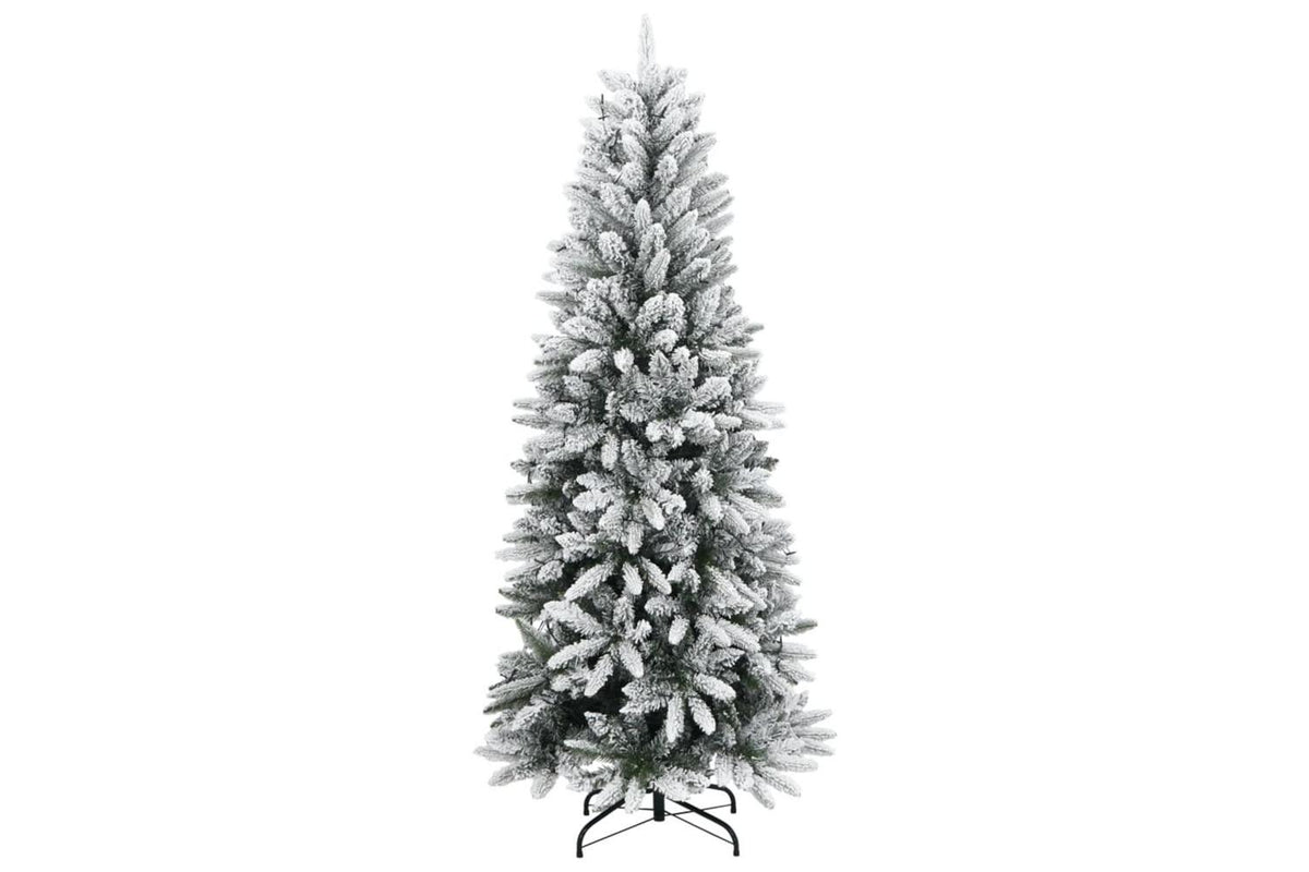 Vidaxl Artificial Christmas Tree 150 Leds And Flocked Snow 150 Cm-3