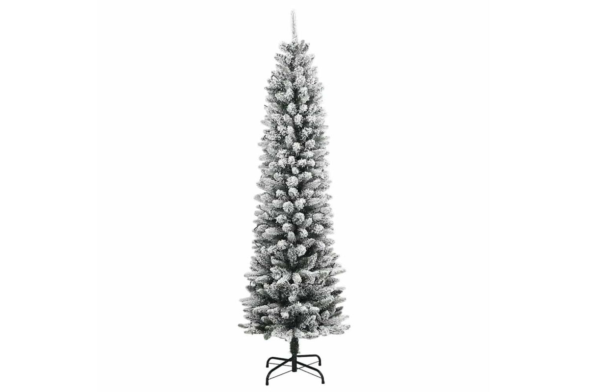Vidaxl Artificial Christmas Tree 150 Leds And Flocked Snow 120 Cm-3