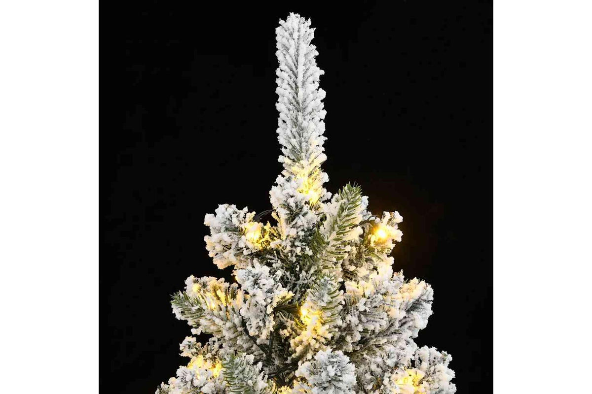 Vidaxl Artificial Christmas Tree 150 Leds And Flocked Snow 120 Cm-4