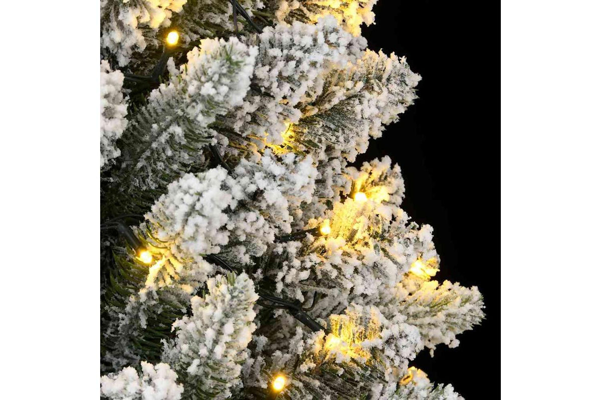 Vidaxl Artificial Christmas Tree 150 Leds And Flocked Snow 120 Cm-5