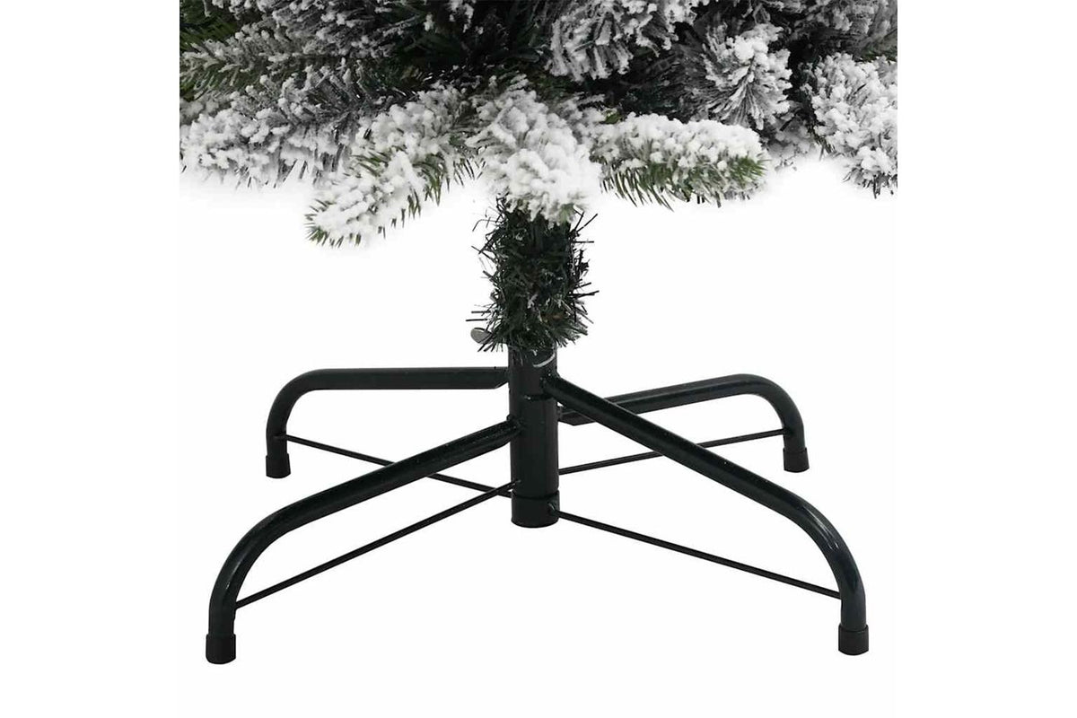 Vidaxl Artificial Christmas Tree 150 Leds And Flocked Snow 120 Cm-6