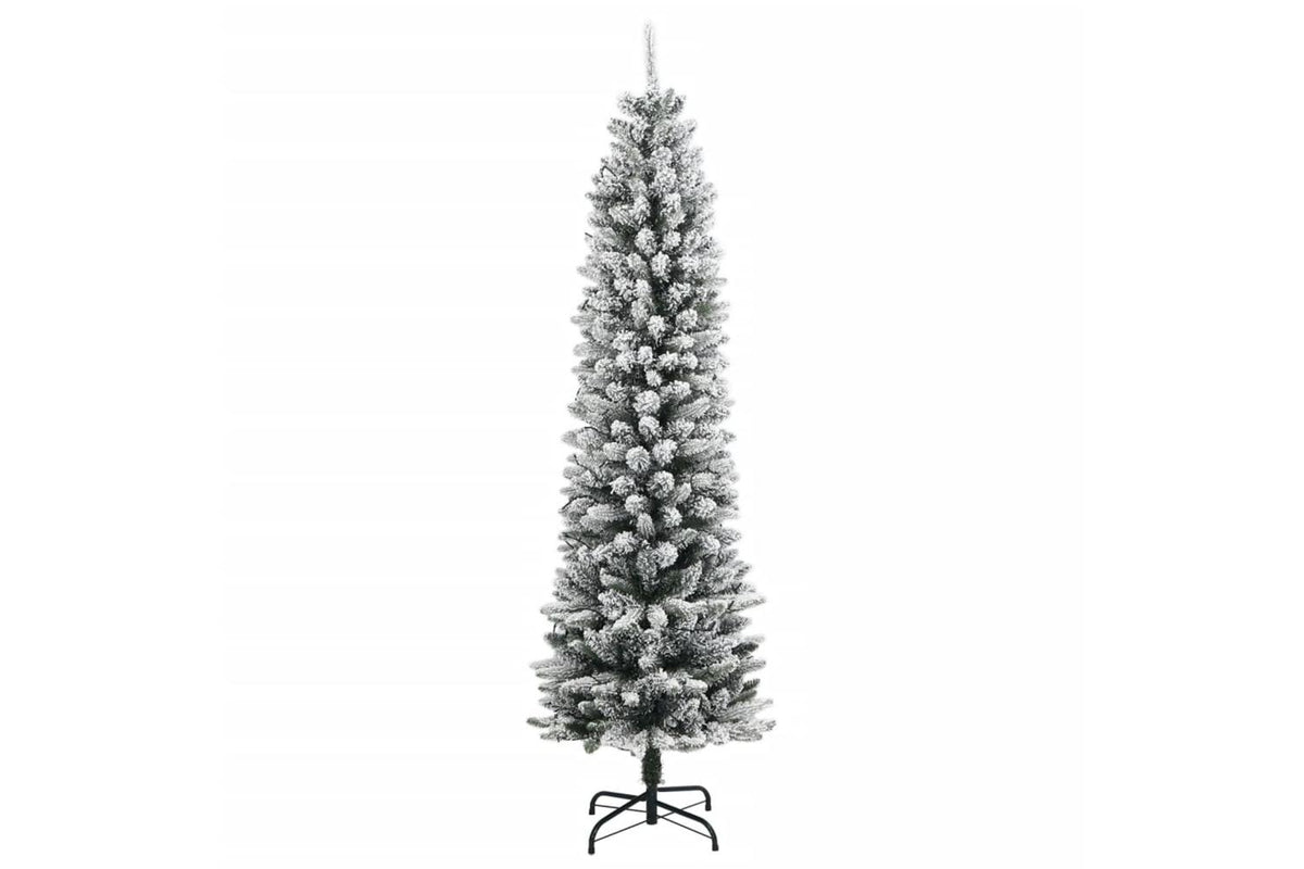 Vidaxl Artificial Christmas Tree 150 Leds And Flocked Snow 150 Cm-3