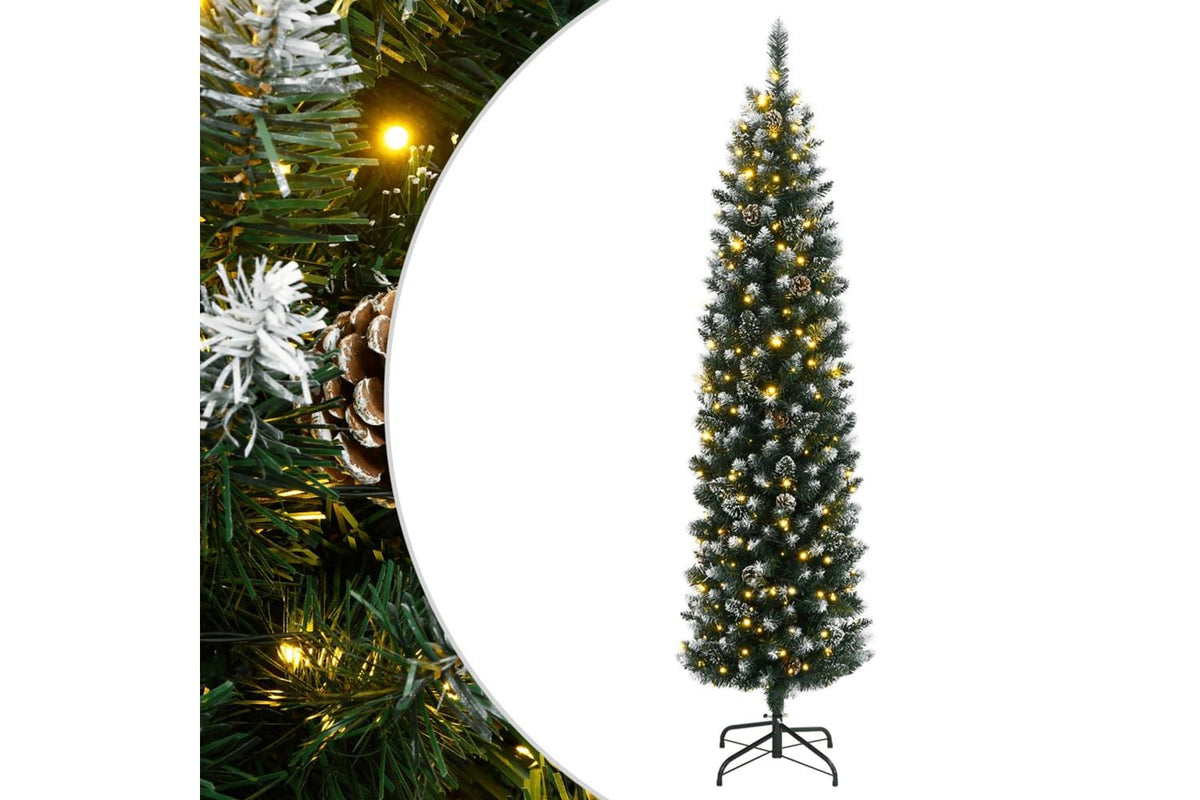 Vidaxl Artificial Slim Christmas Tree 150 Leds 120 Cm