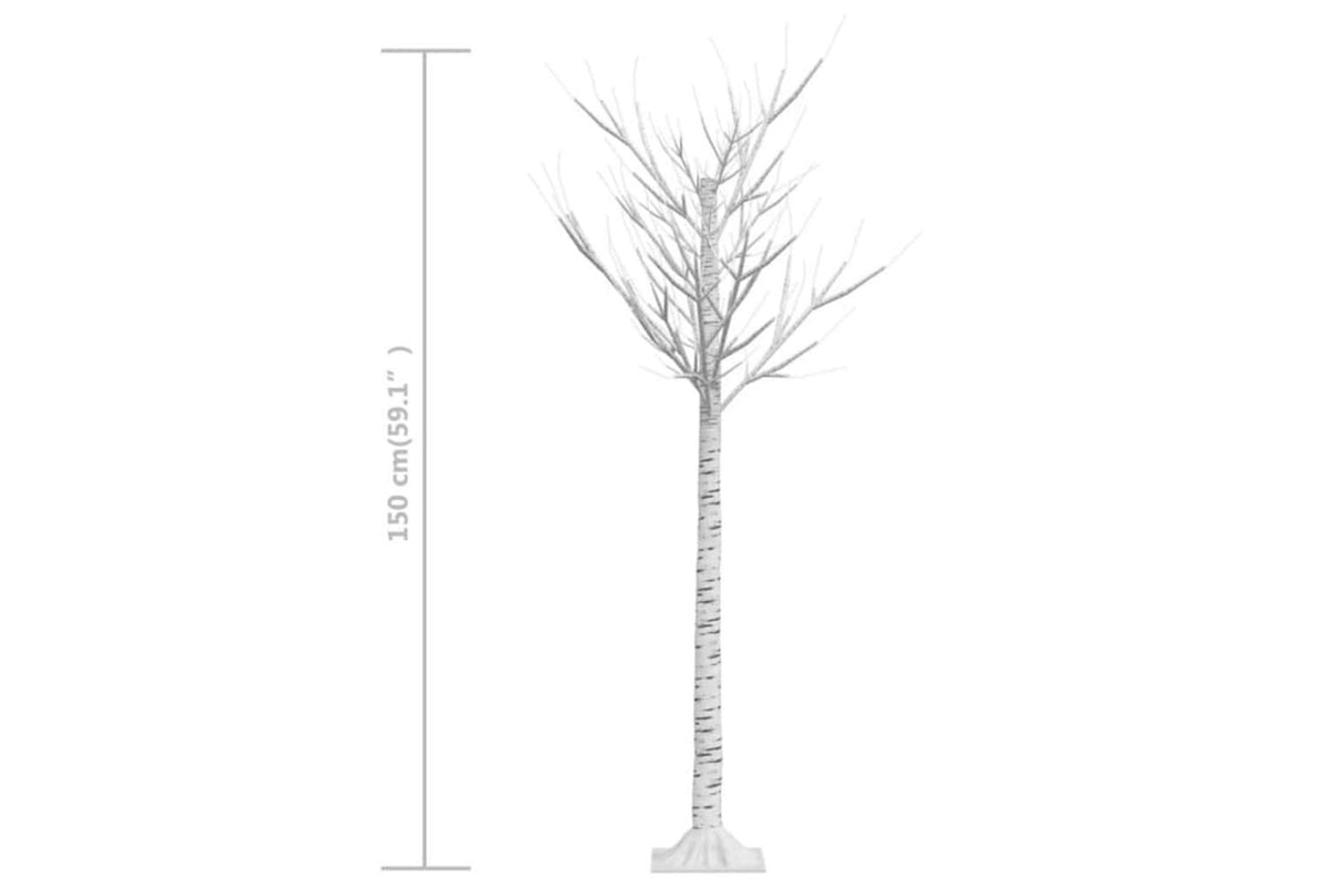 Vidaxl Christmas Tree 156 Leds 15 M Cold White Willow Indoor Outdoor-8