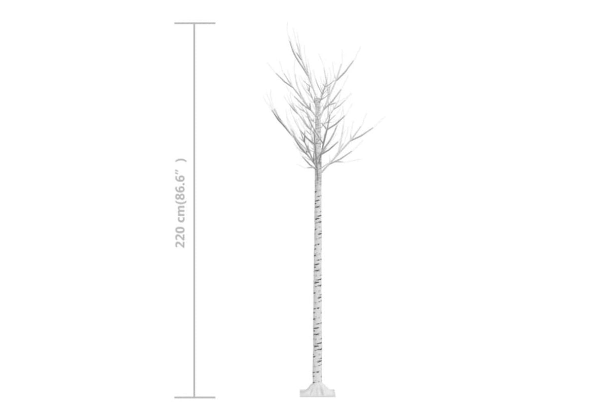 Vidaxl Christmas Tree 220 Leds 22 M Cold White Willow Indoor Outdoor-8