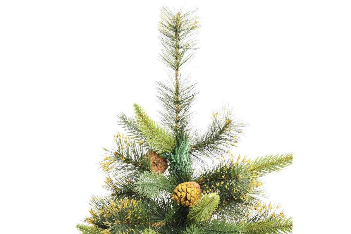Vidaxl Artificial Hinged Christmas Tree With Cones Green 180 Cm-10